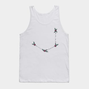 Mensa Constellation Roses and Hearts Doodle Tank Top